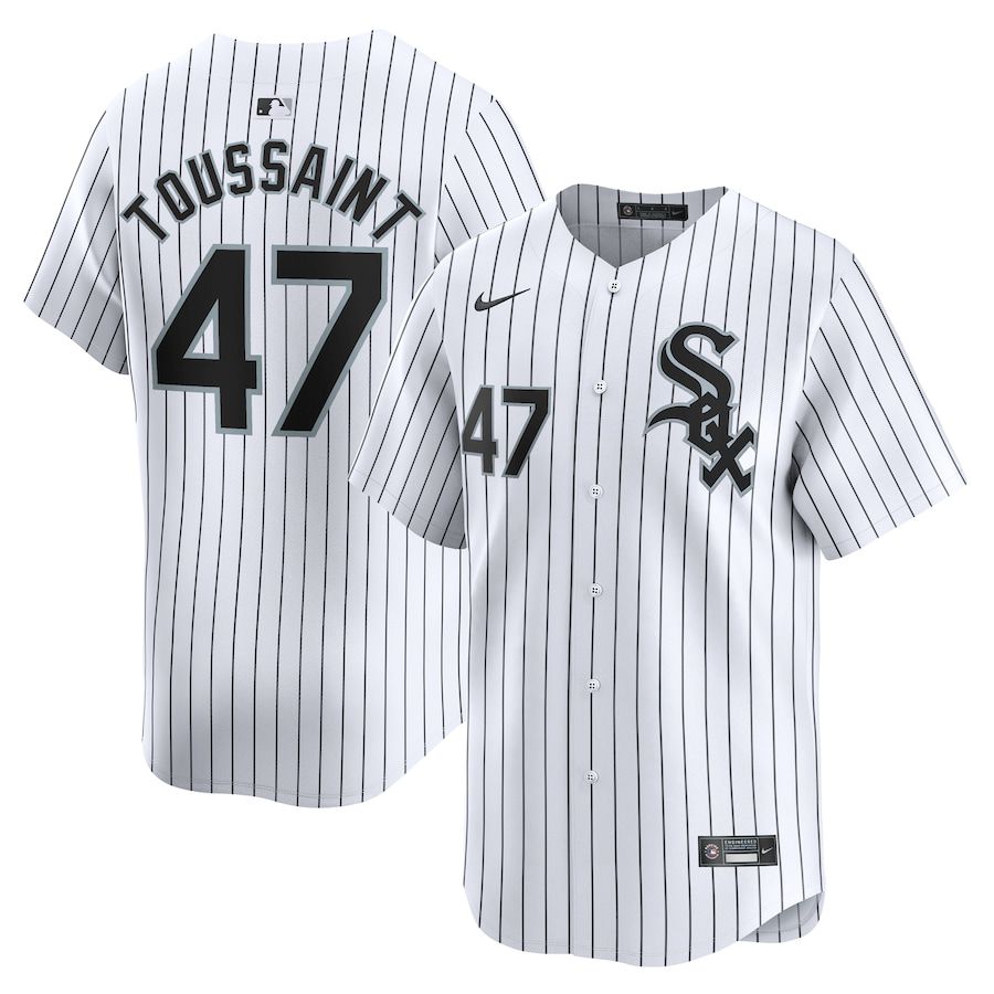 Men Chicago White Sox #47 Touki Toussaint Nike White Home Limited Player MLB Jersey->->